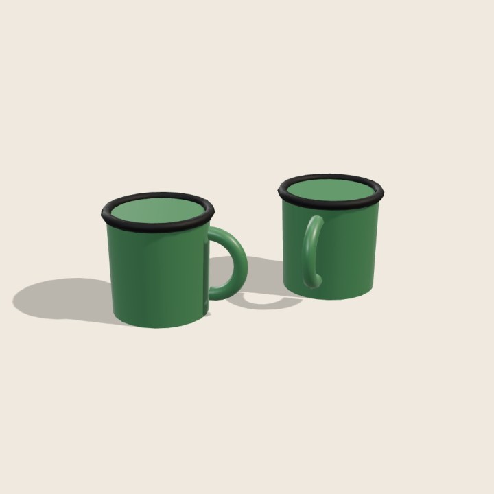Enamel Mugs (set of 2) · Green