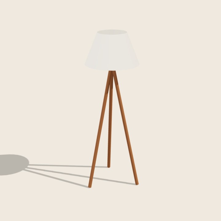 Tripod Floor Lamp · Linen